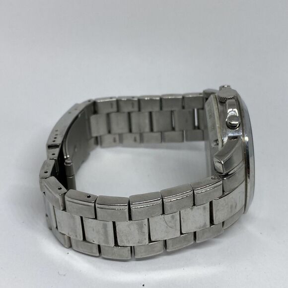 Fossil NDW1 Men's Silver Stainless Steel Analog Black Dial Quartz Watch UC63 - Picture 12 of 12